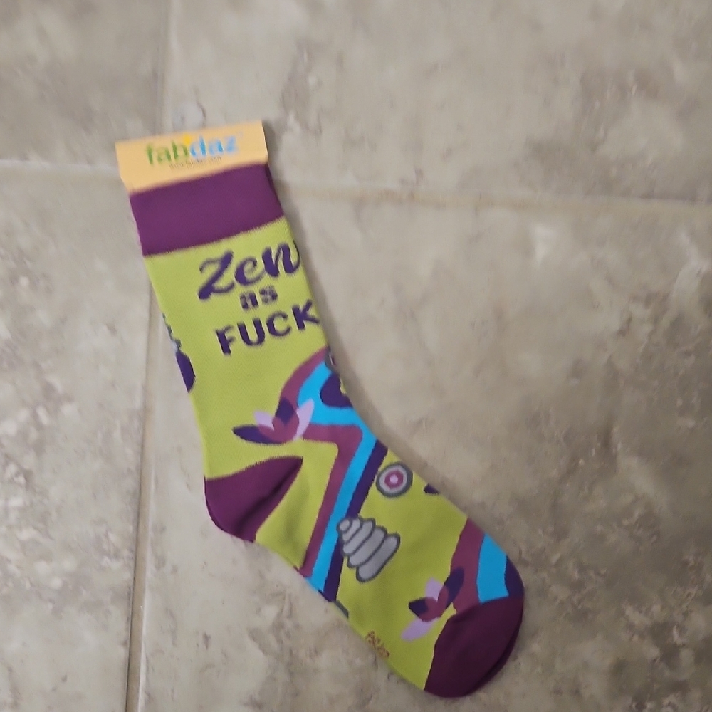 Zen Graphic Womens Socks - Green and Purple *NEW*